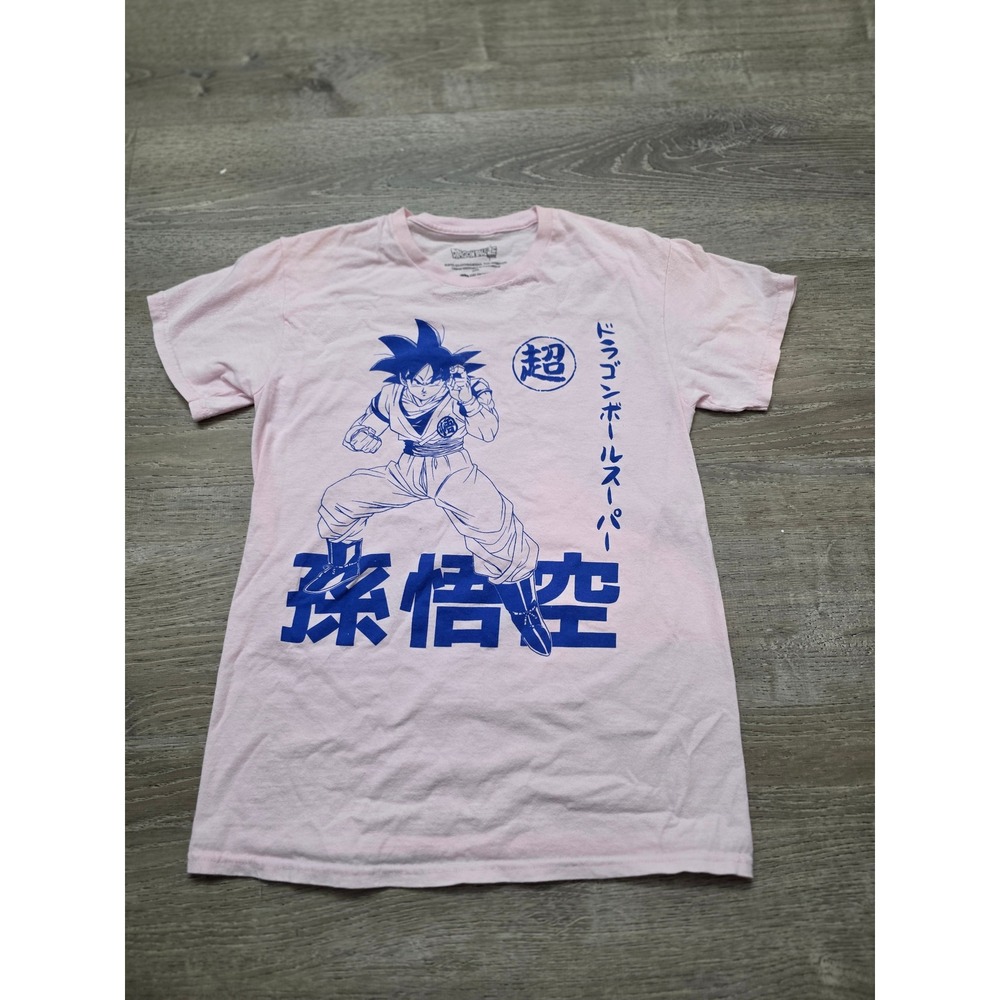 Dragon‎ Ball Z New Adult T-Shirt - Goku Outline Over Blue Kanji, Size Small